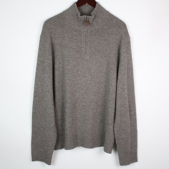 J.Crew Womens XL Lambs Wool 1/4 Quarter Zip Collared Sweater - Picture 1 of 4